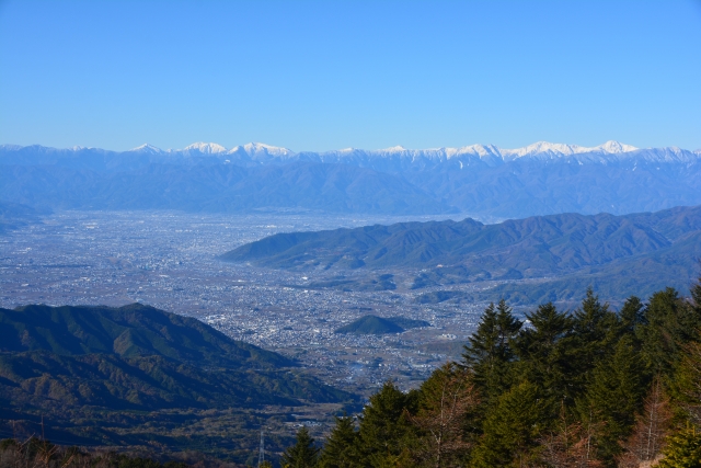 大菩薩嶺から見る日本アルプス